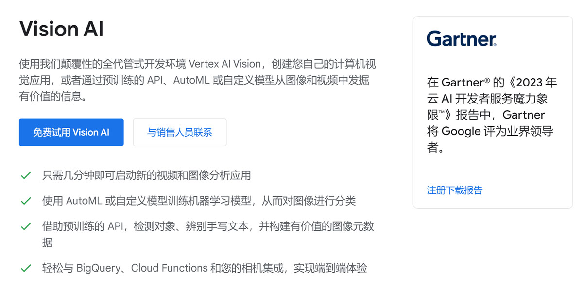 Google Cloud Vision AI 是一个强大的图像分析服务